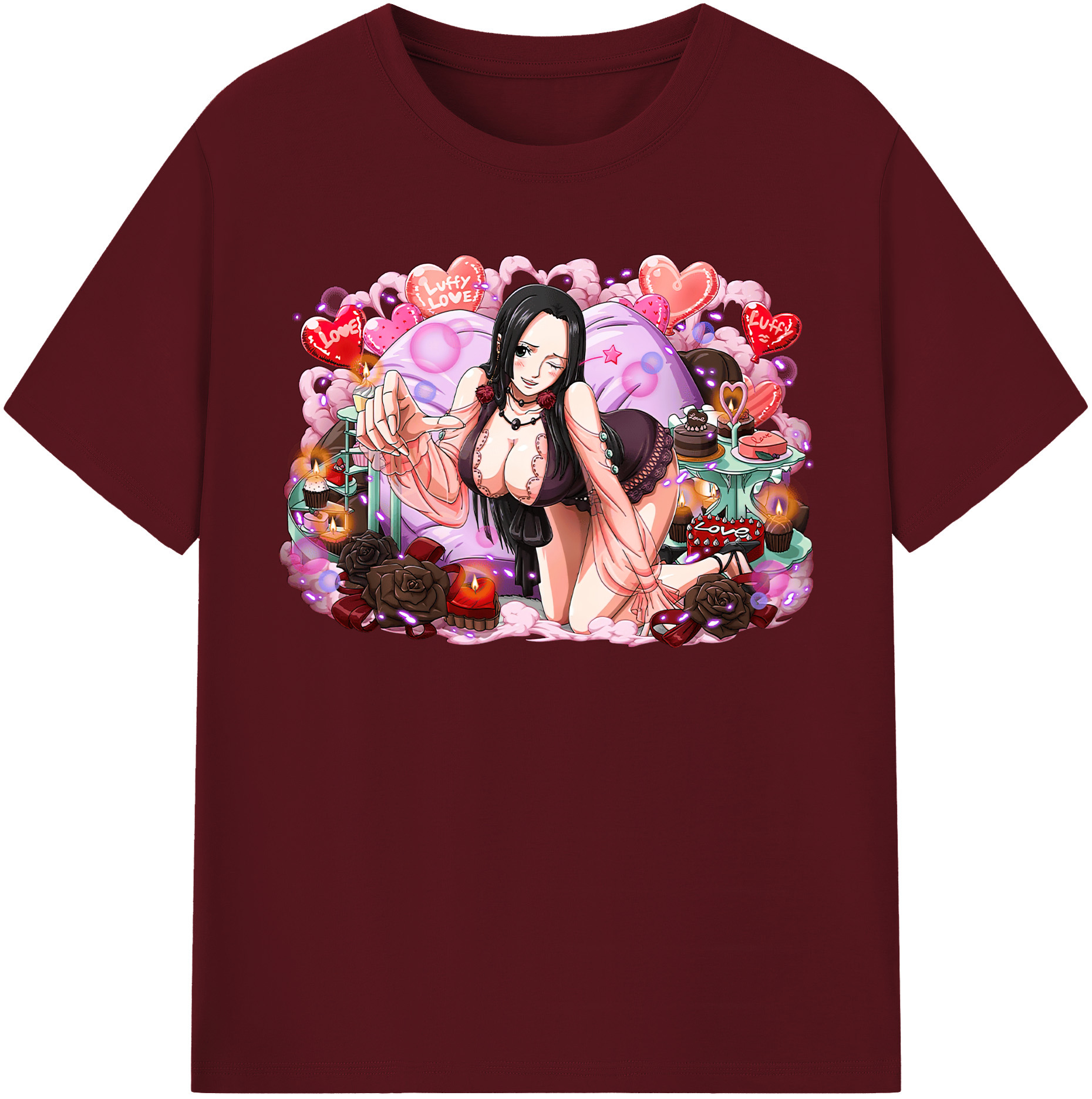 ワンピース ボア・ハンコック ONE PIECE Boa·Hancock 綿100％半袖Tシャツ（フロントプリント）